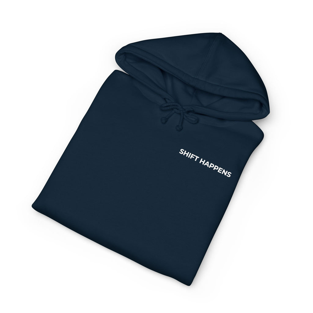 SHIFT HAPPENS: Minimal Left Chest Hoodie (Heavyweight Fleece)