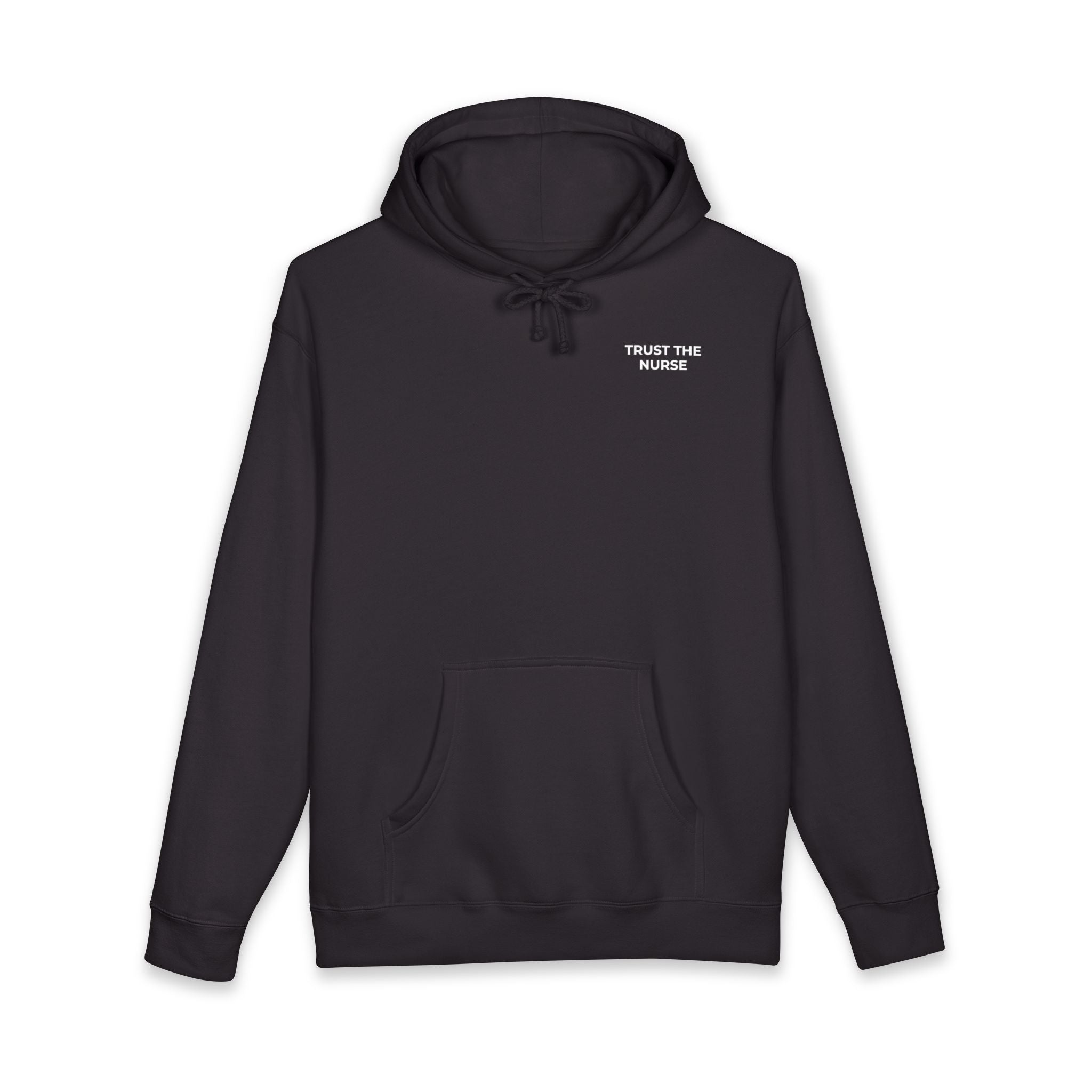 TRUST THE NURSE: Minimal Left Chest Hoodie (Heavyweight Fleece)