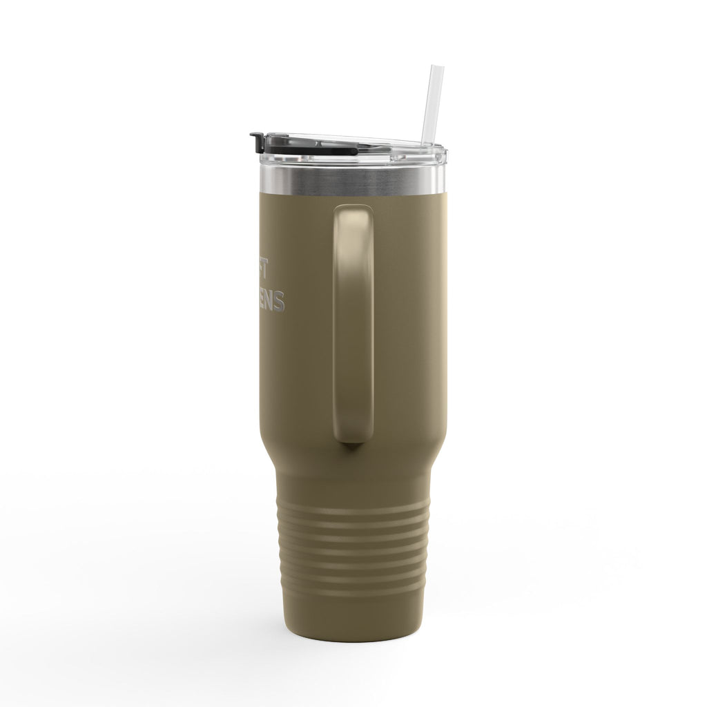 SHIFT HAPPENS: 40oz Tumbler - Insulated Travel Mug (Handle + Straw)
