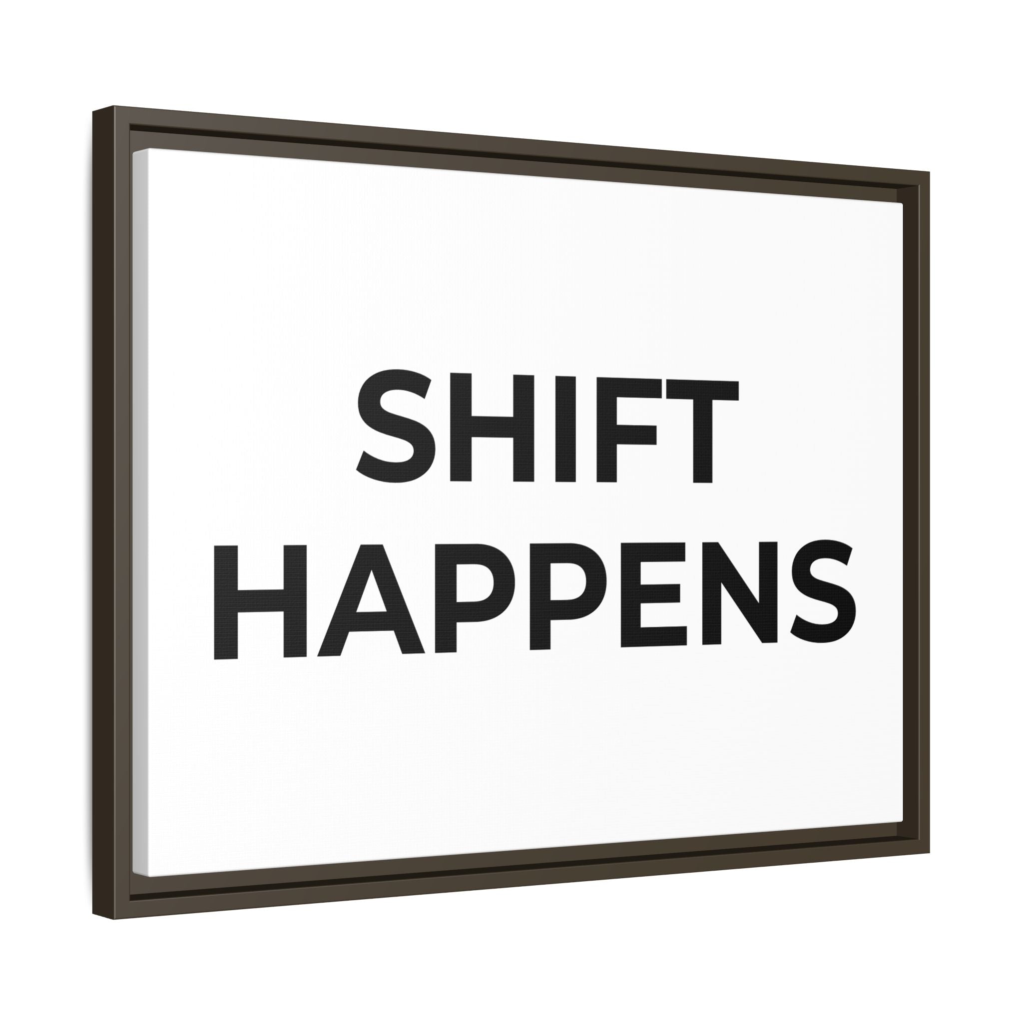 SHIFT HAPPENS: Framed Canvas – Modern Minimal Wall Decor