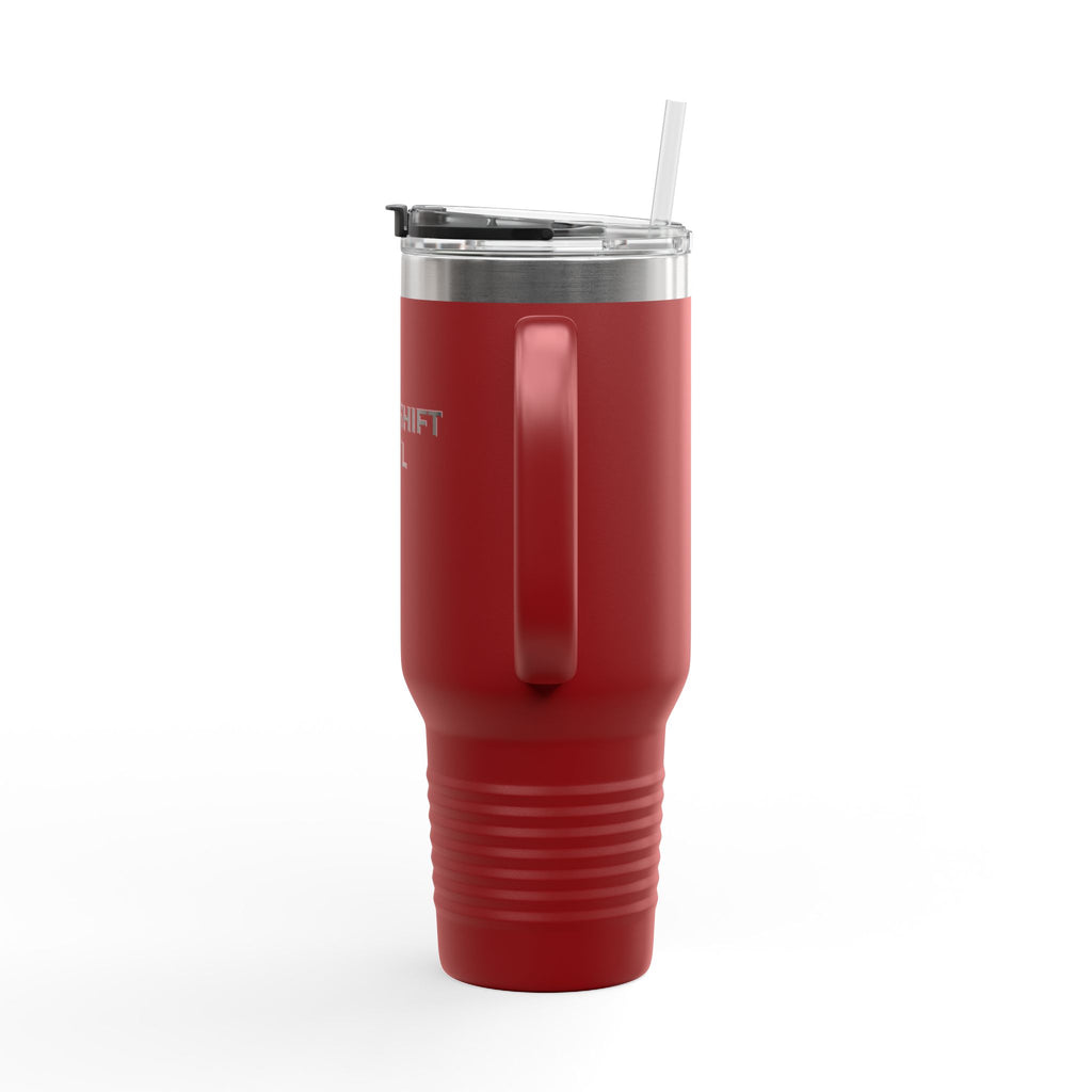 NIGHT SHIFT  FUEL: 40oz Tumbler - Insulated Travel Mug (Handle + Straw)