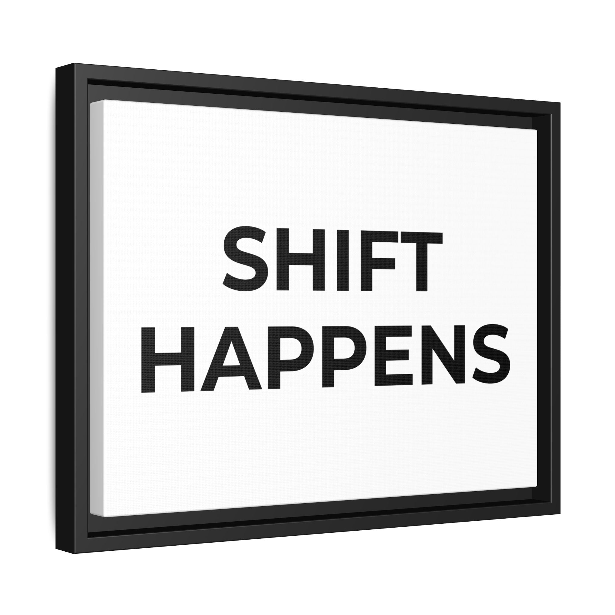 SHIFT HAPPENS: Framed Canvas – Modern Minimal Wall Decor