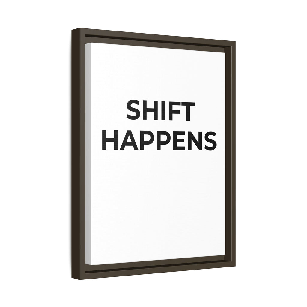 SHIFT HAPPENS: Framed Canvas – Modern Minimal Wall Decor