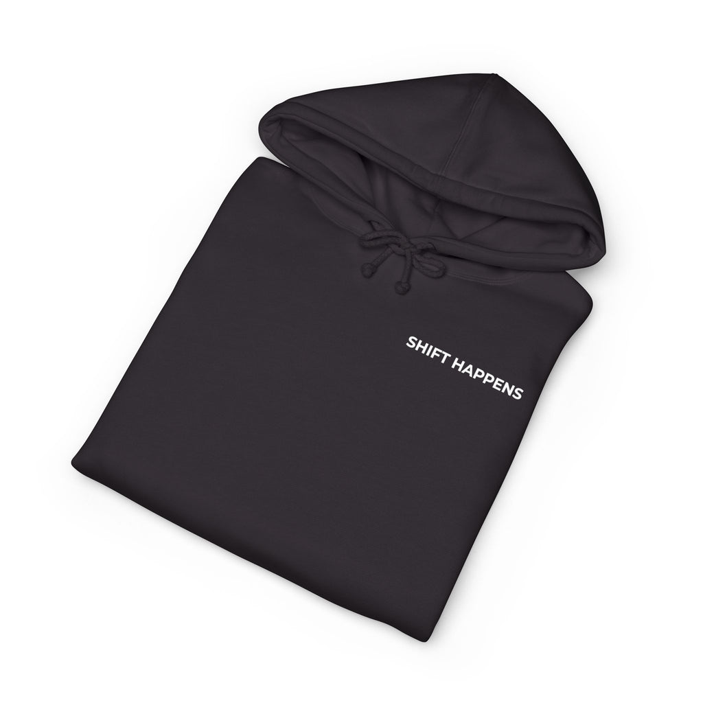 SHIFT HAPPENS: Minimal Left Chest Hoodie (Heavyweight Fleece)