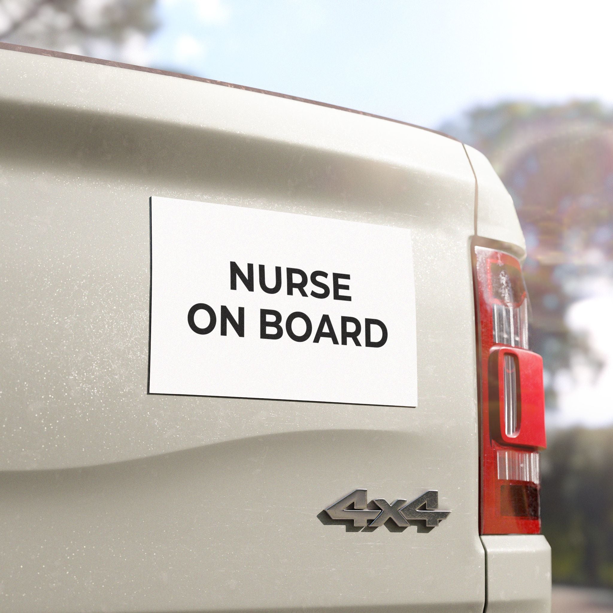 NURSE ON BOARD: Weatherproof Car Magnet (Matte, 3 Sizes)
