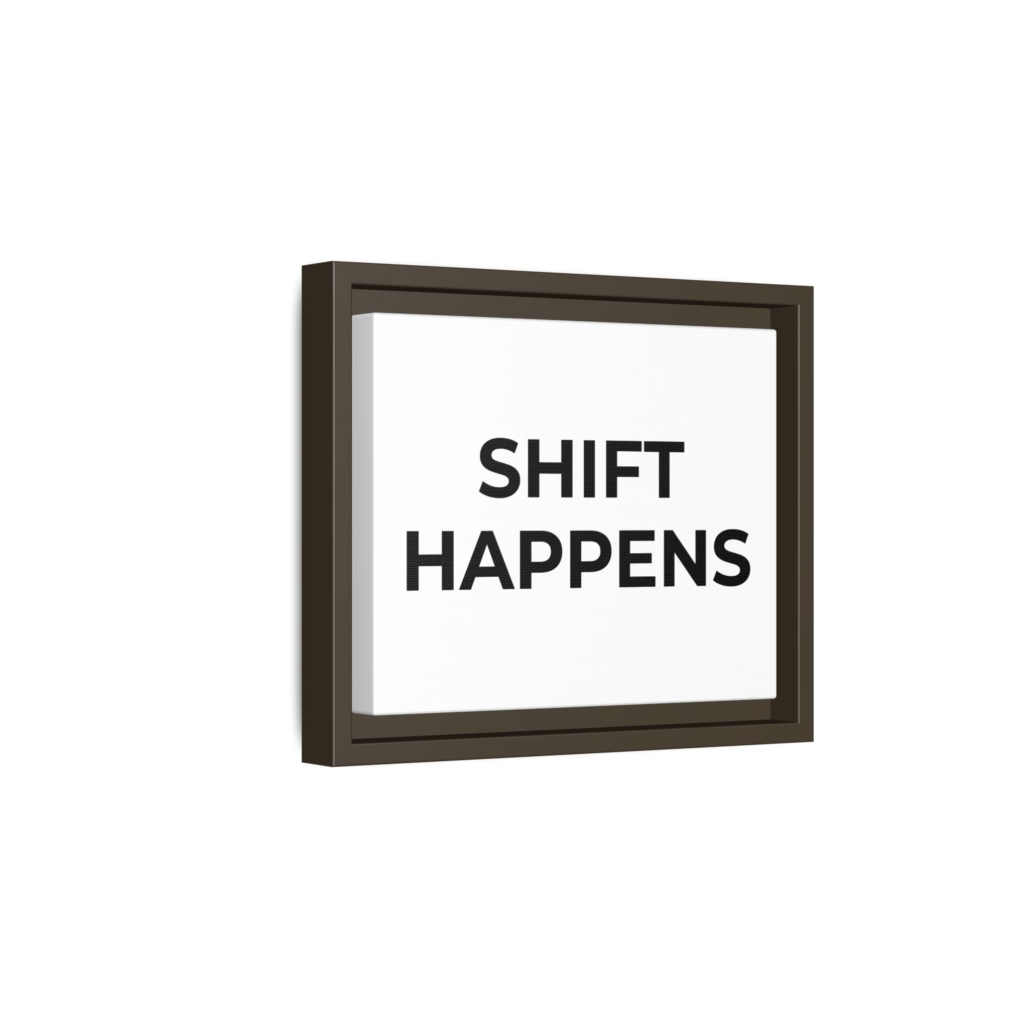 SHIFT HAPPENS: Framed Canvas – Modern Minimal Wall Decor