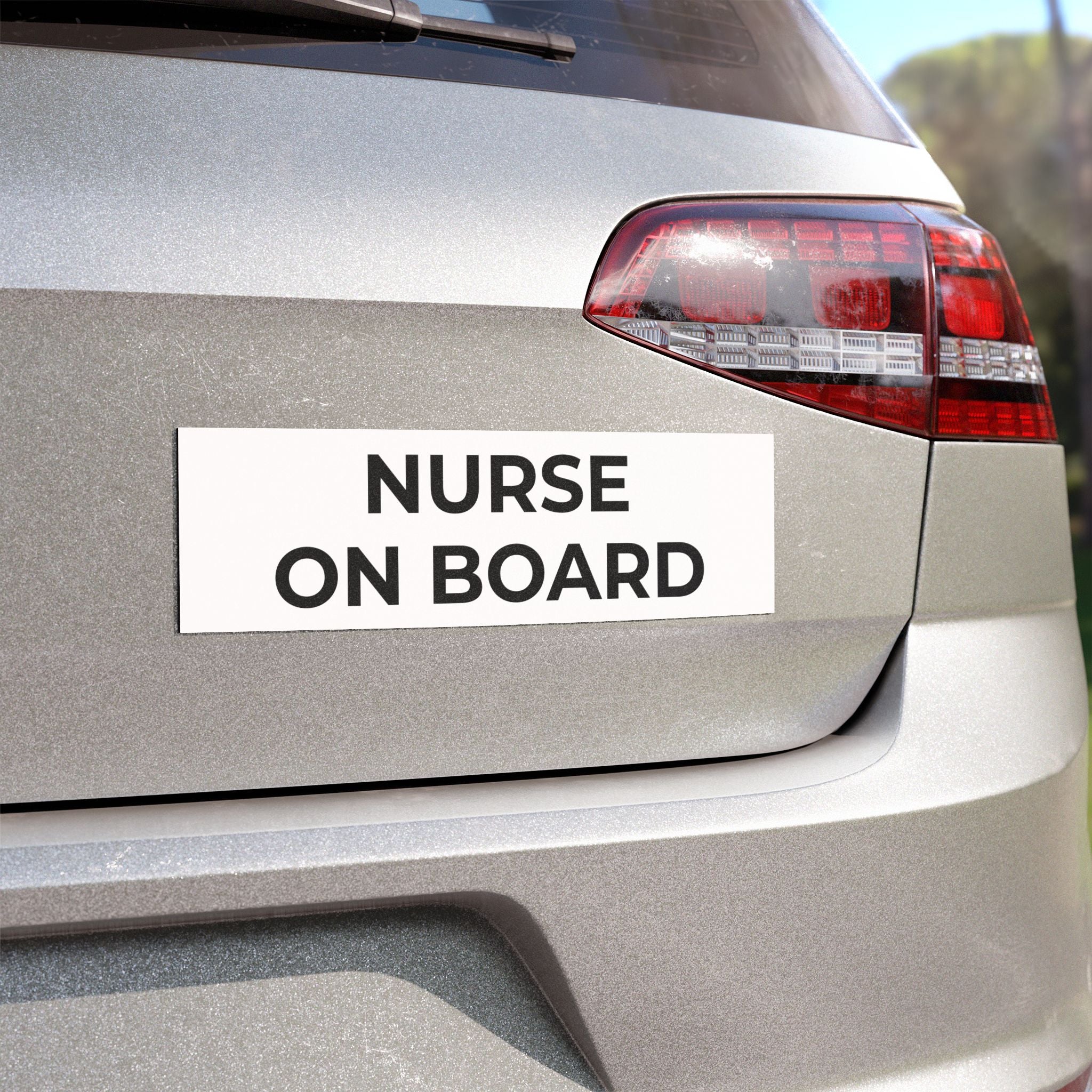NURSE ON BOARD: Weatherproof Car Magnet (Matte, 3 Sizes)
