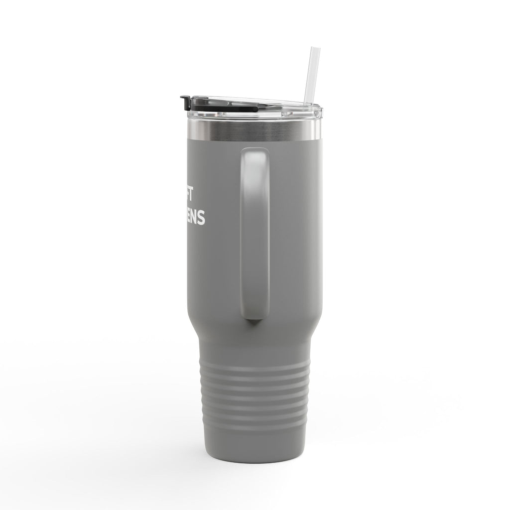 SHIFT HAPPENS: 40oz Tumbler - Insulated Travel Mug (Handle + Straw)