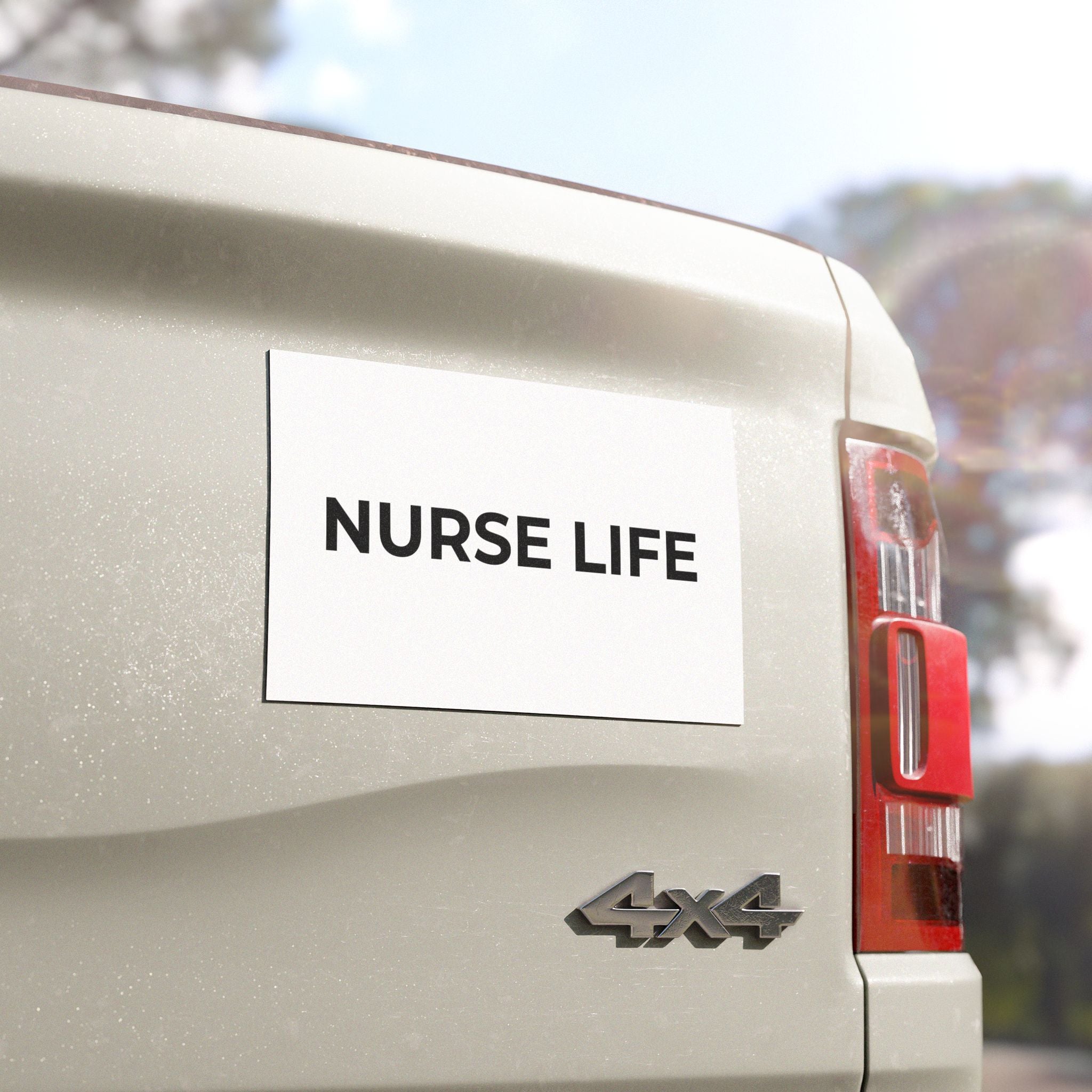 NURSE LIFE: Weatherproof Car Magnet (Matte, 3 Sizes)