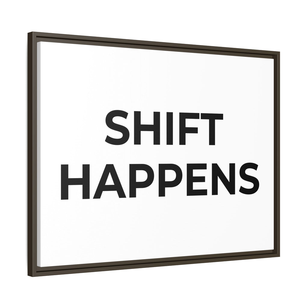 SHIFT HAPPENS: Framed Canvas – Modern Minimal Wall Decor