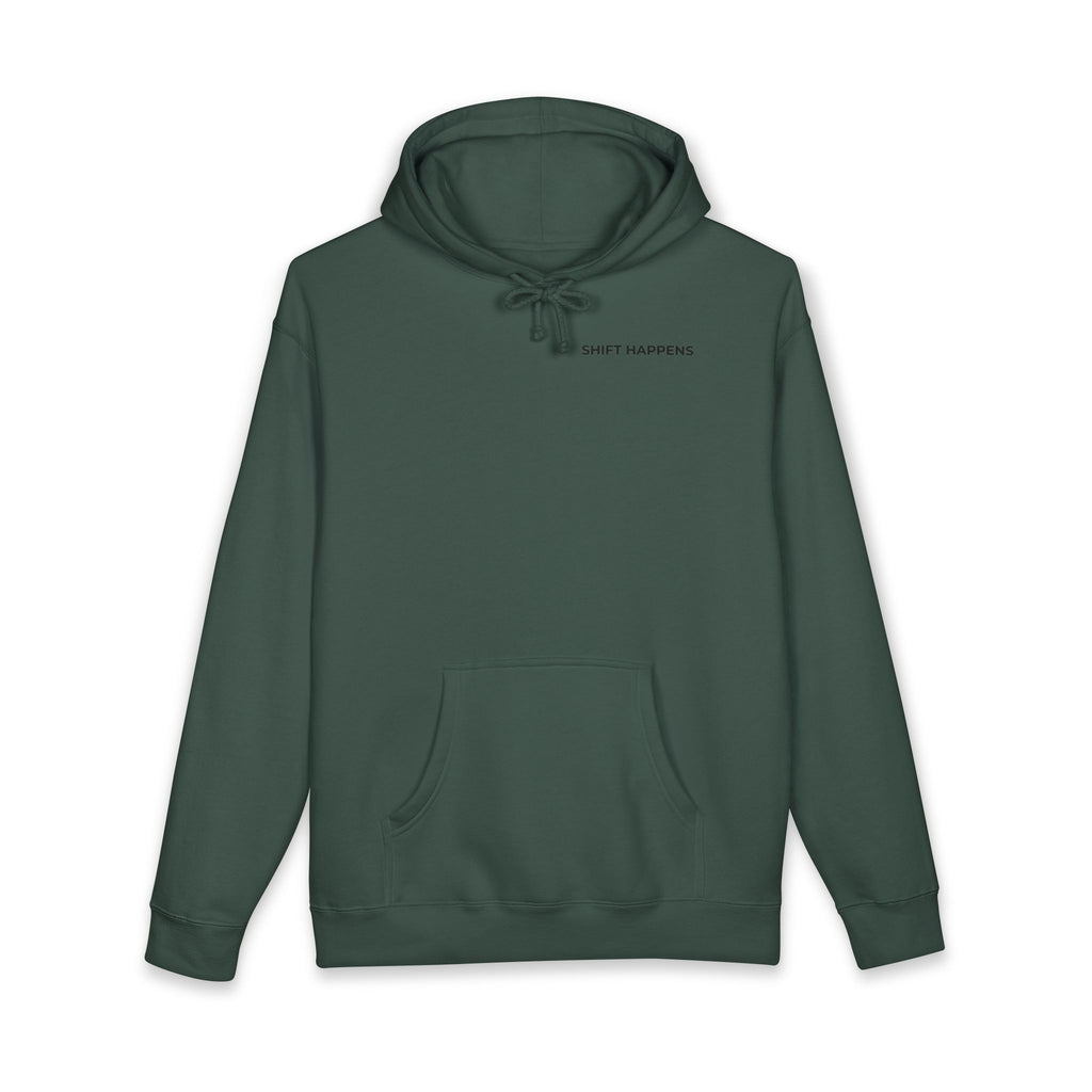 SHIFT HAPPENS: Minimal Left Chest Hoodie (Heavyweight Fleece)