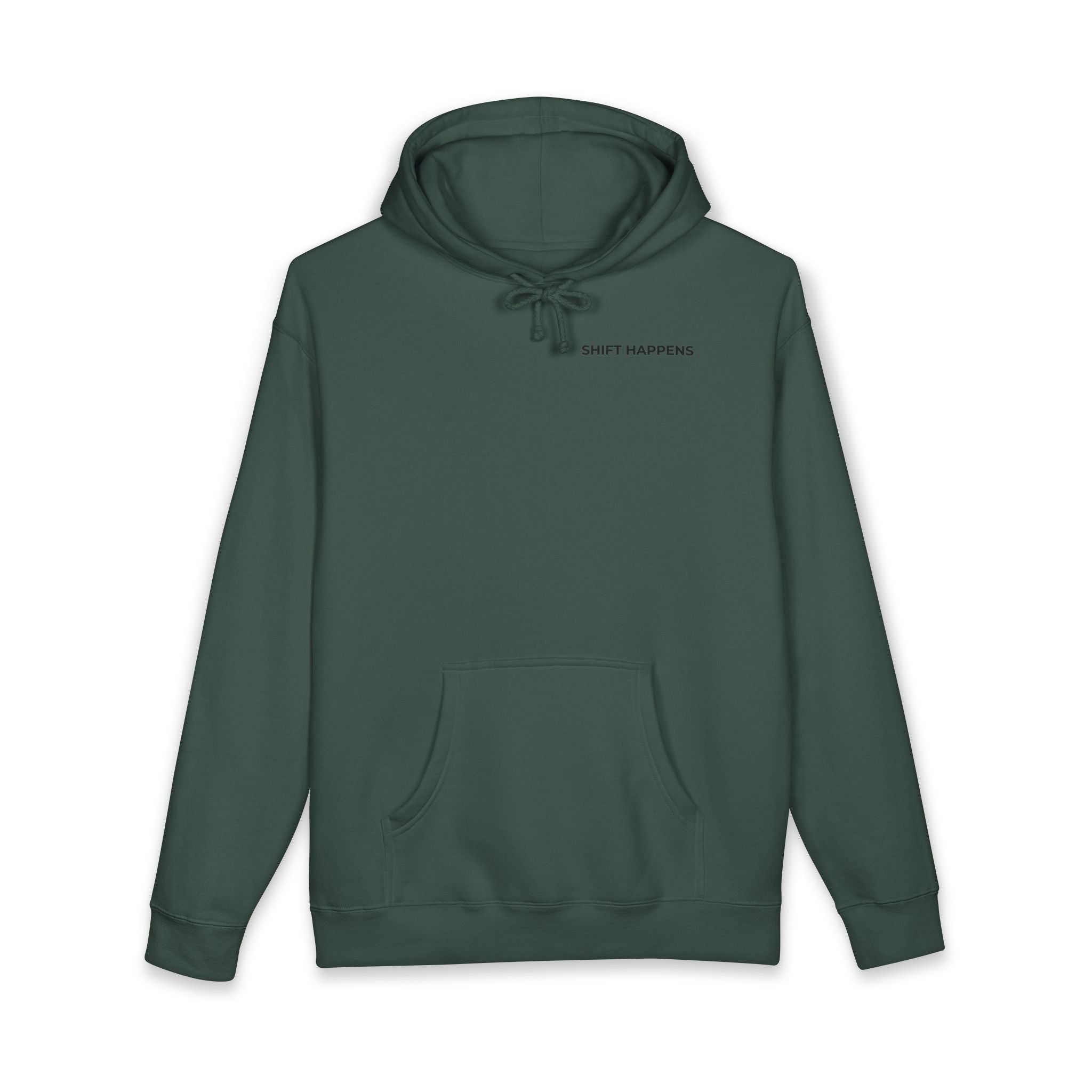 SHIFT HAPPENS: Minimal Left Chest Hoodie (Heavyweight Fleece)