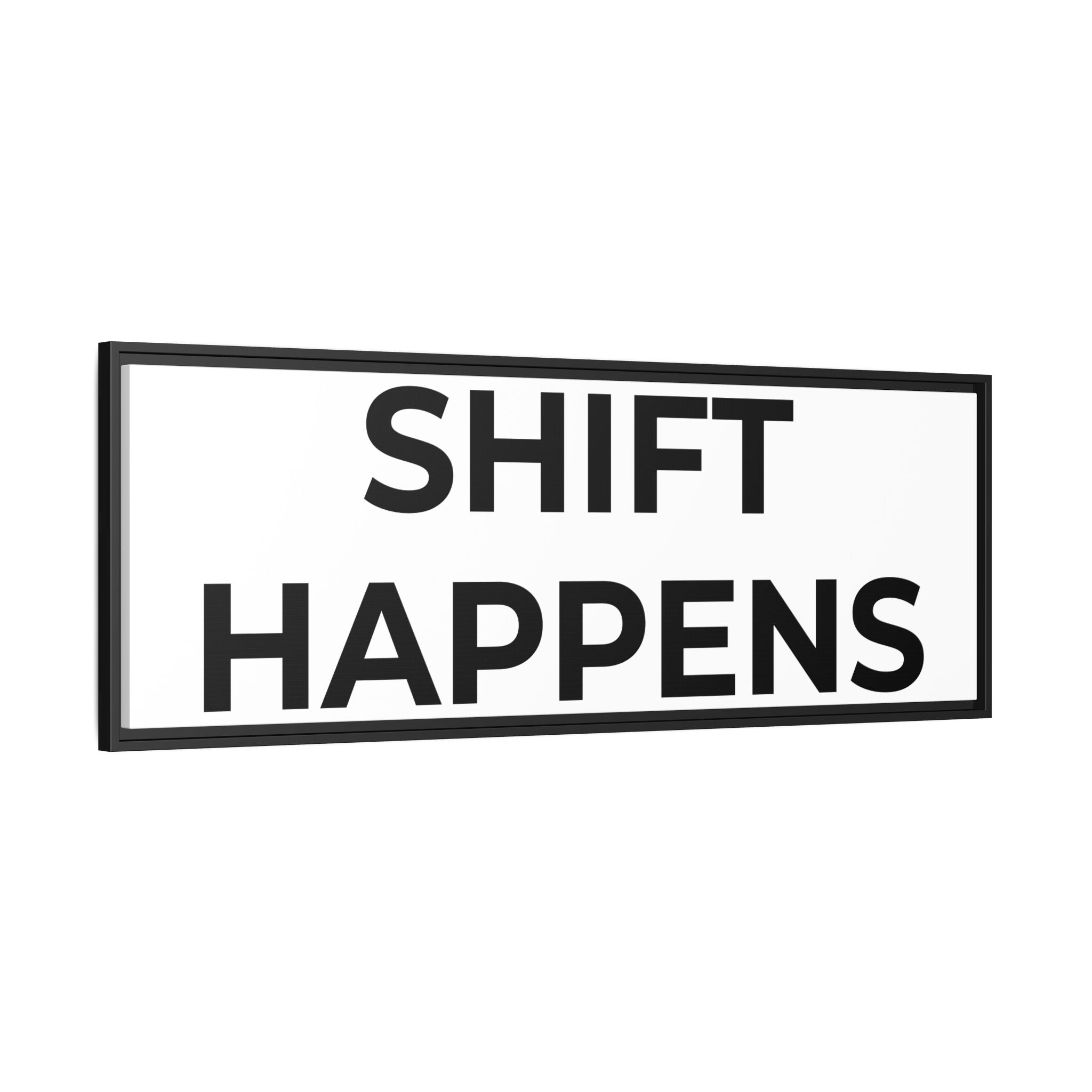SHIFT HAPPENS: Framed Canvas – Modern Minimal Wall Decor