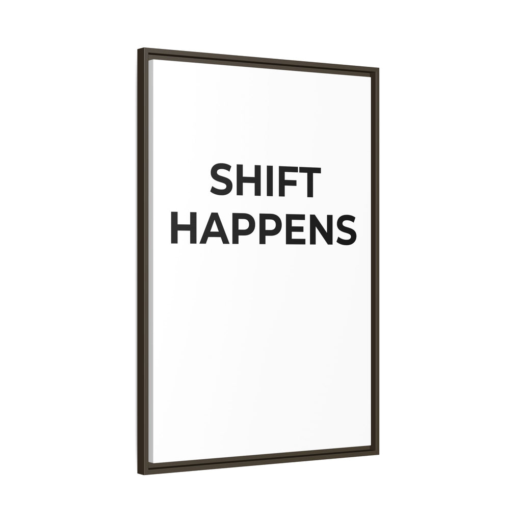 SHIFT HAPPENS: Framed Canvas – Modern Minimal Wall Decor