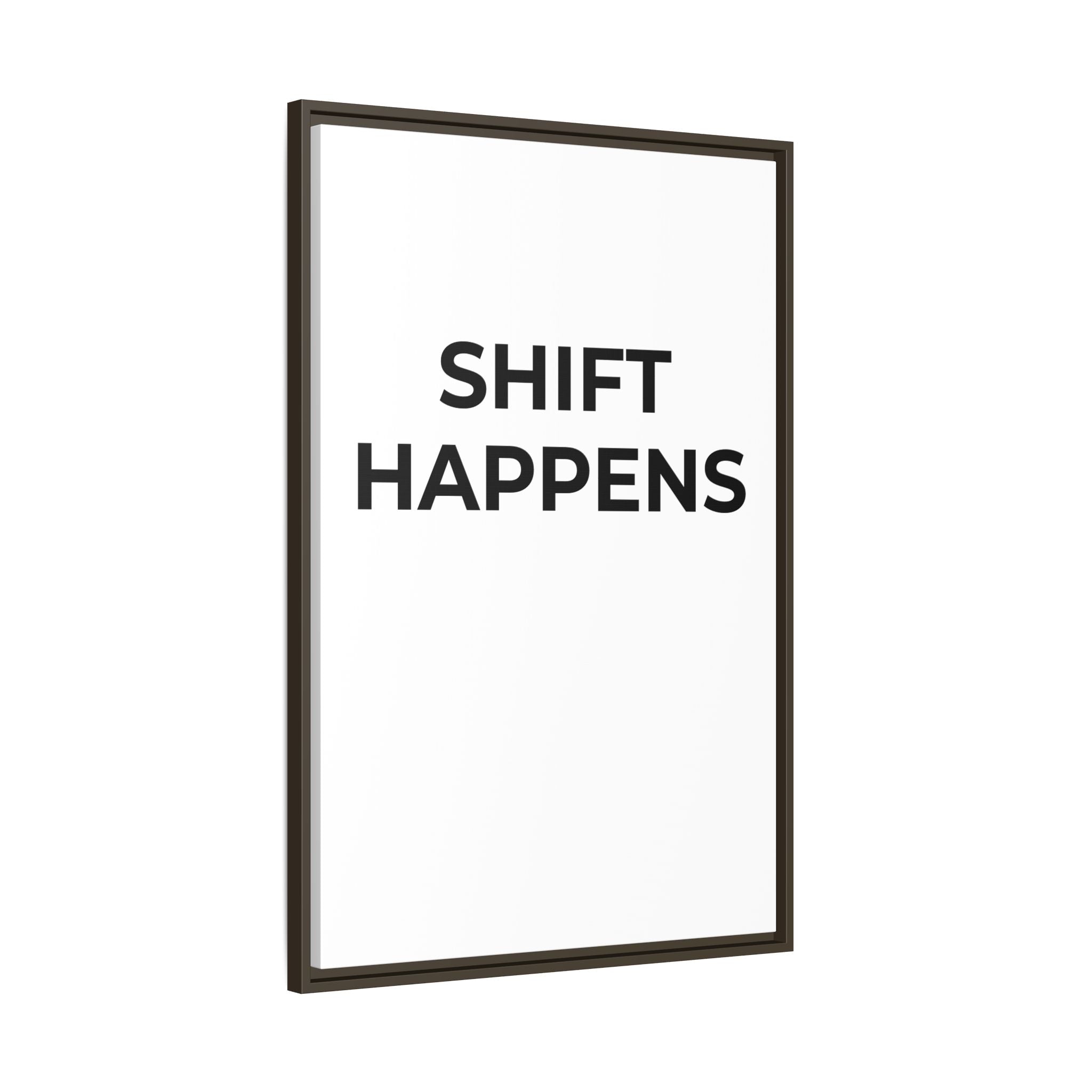 SHIFT HAPPENS: Framed Canvas – Modern Minimal Wall Decor