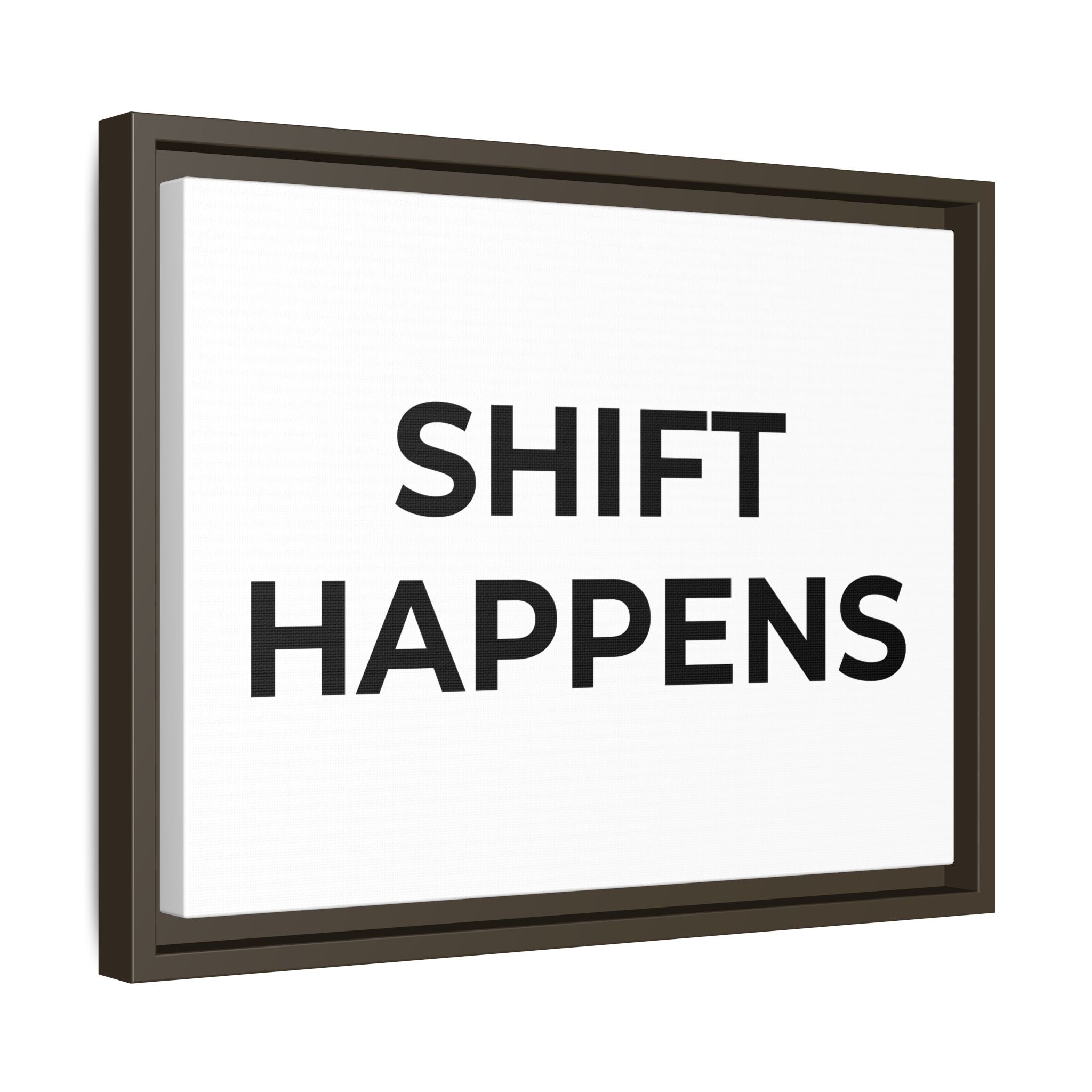 SHIFT HAPPENS: Framed Canvas – Modern Minimal Wall Decor