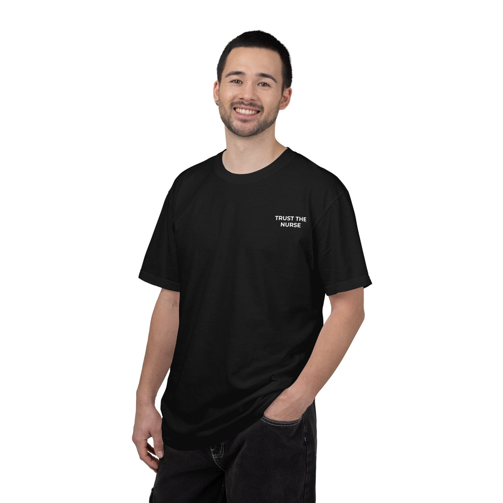 TRUST THE NURSE: Left Chest Minimalist Tee
