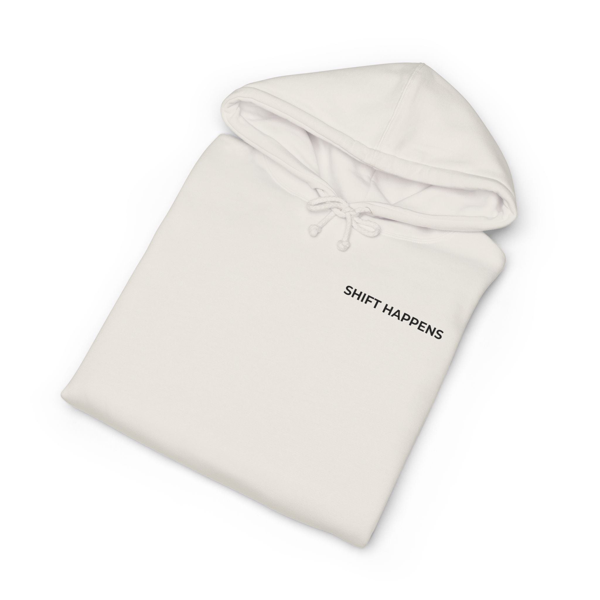 SHIFT HAPPENS: Minimal Left Chest Hoodie (Heavyweight Fleece)