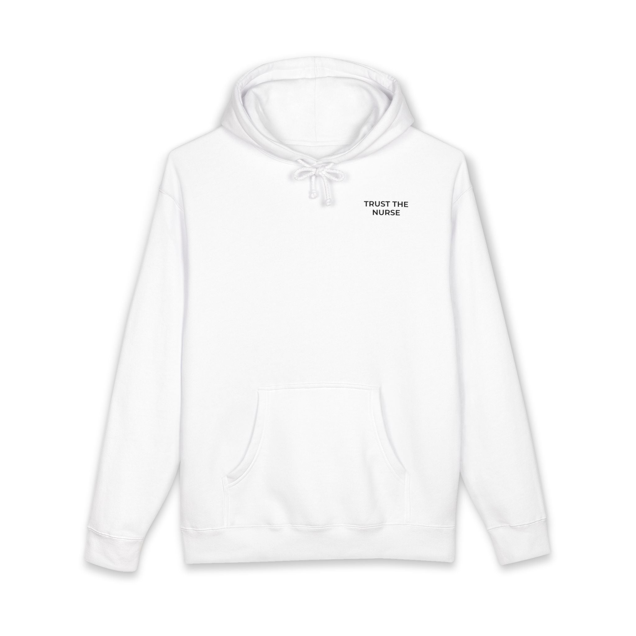 TRUST THE NURSE: Minimal Left Chest Hoodie (Heavyweight Fleece)