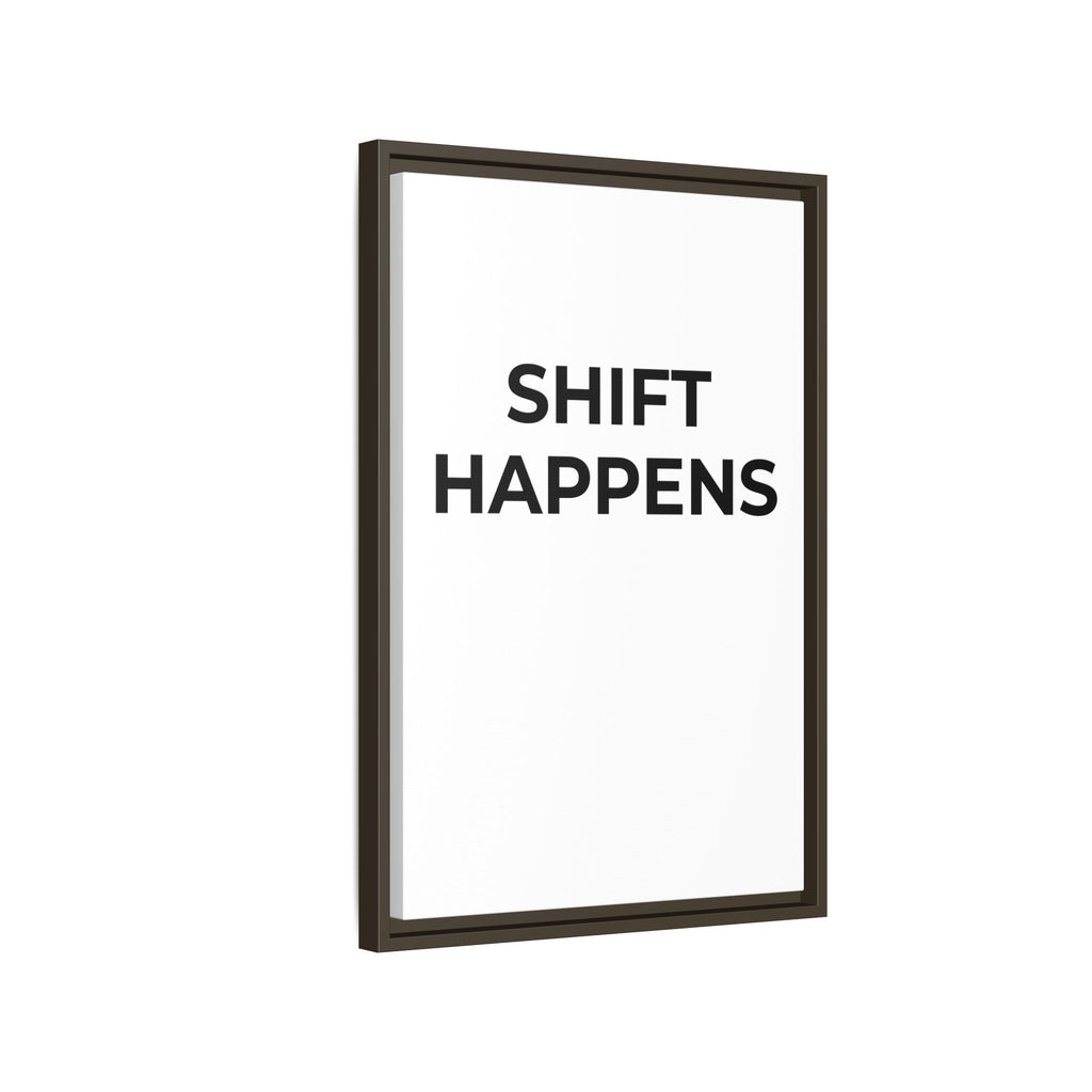 SHIFT HAPPENS: Framed Canvas – Modern Minimal Wall Decor