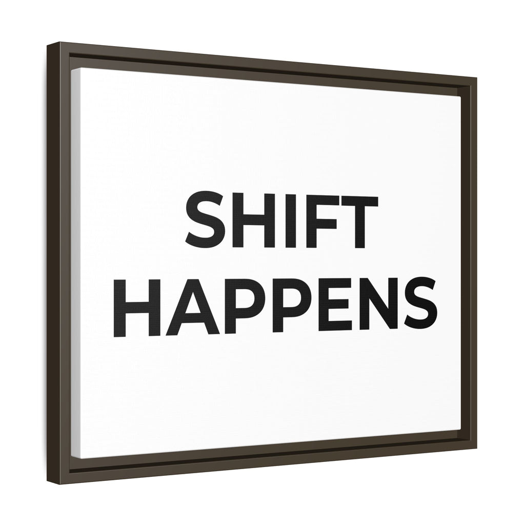 SHIFT HAPPENS: Framed Canvas – Modern Minimal Wall Decor
