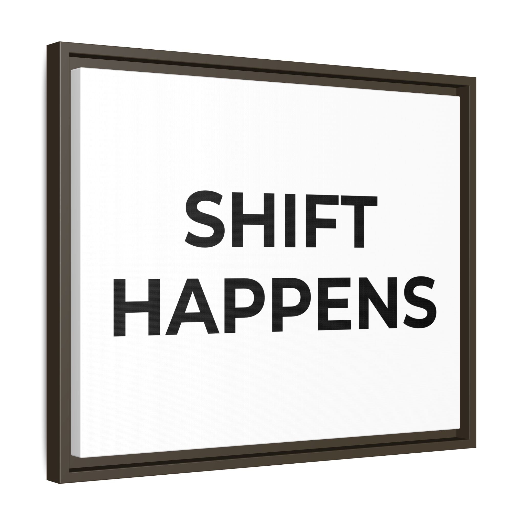 SHIFT HAPPENS: Framed Canvas – Modern Minimal Wall Decor
