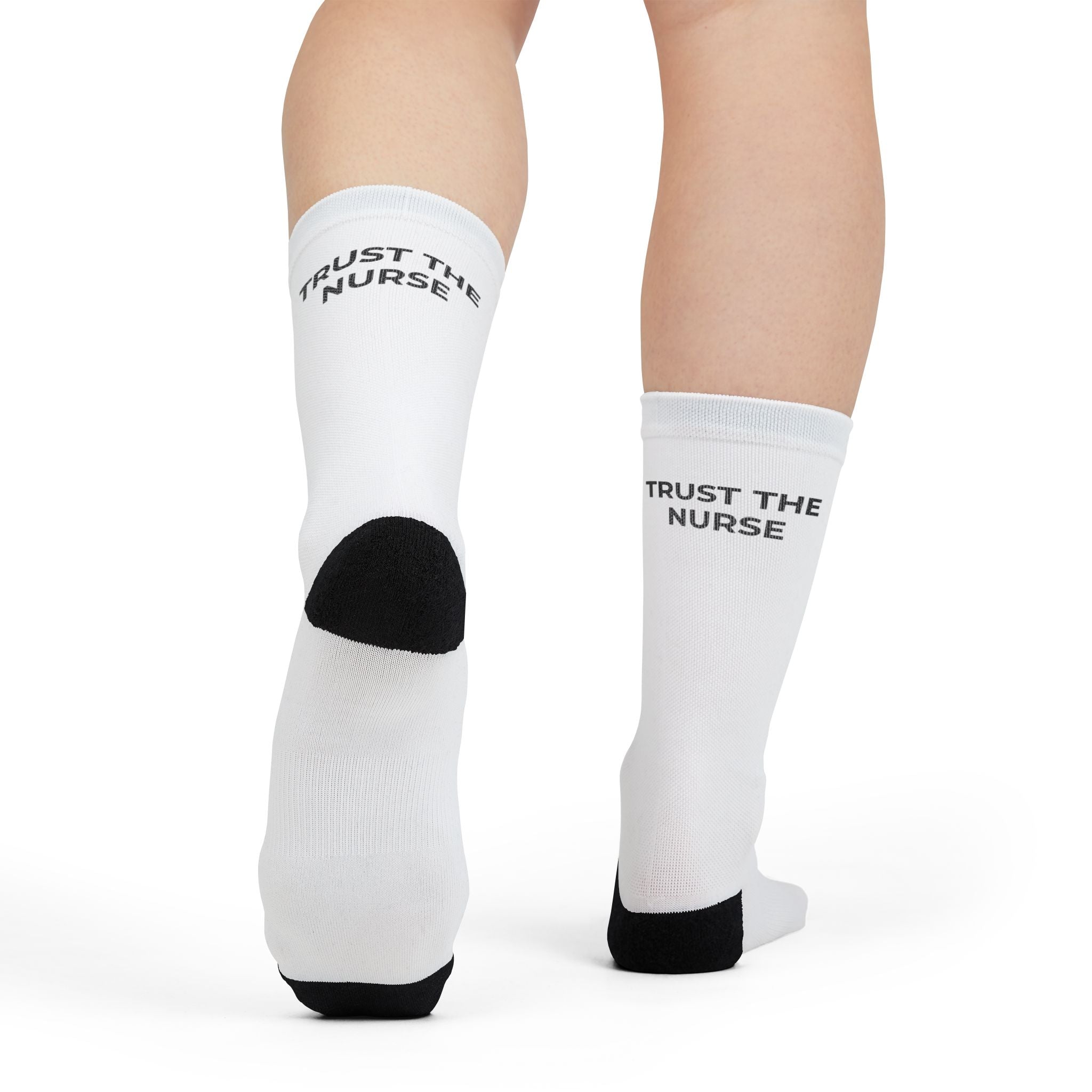 TRUST THE NURSE: Sublimation Crew Socks (Universal Fit)