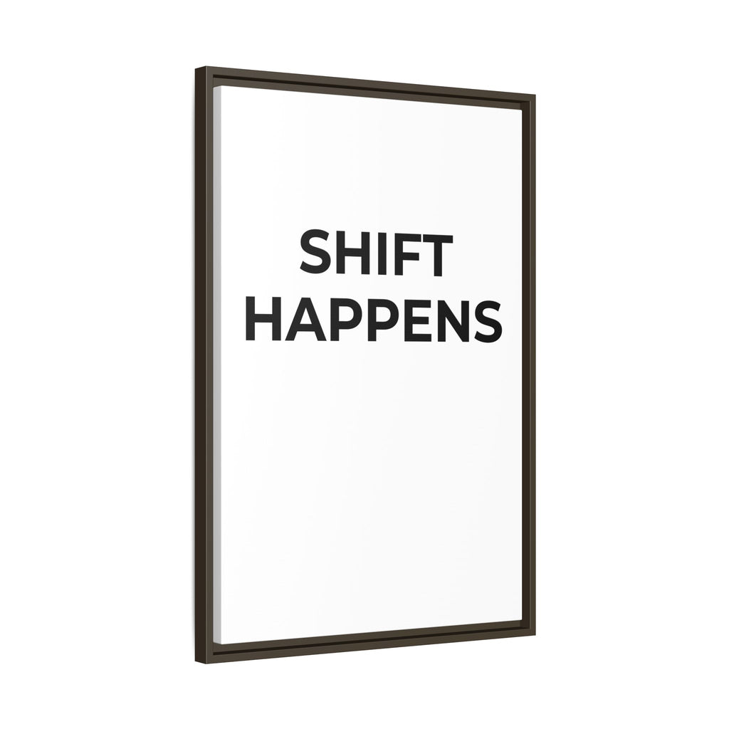 SHIFT HAPPENS: Framed Canvas – Modern Minimal Wall Decor