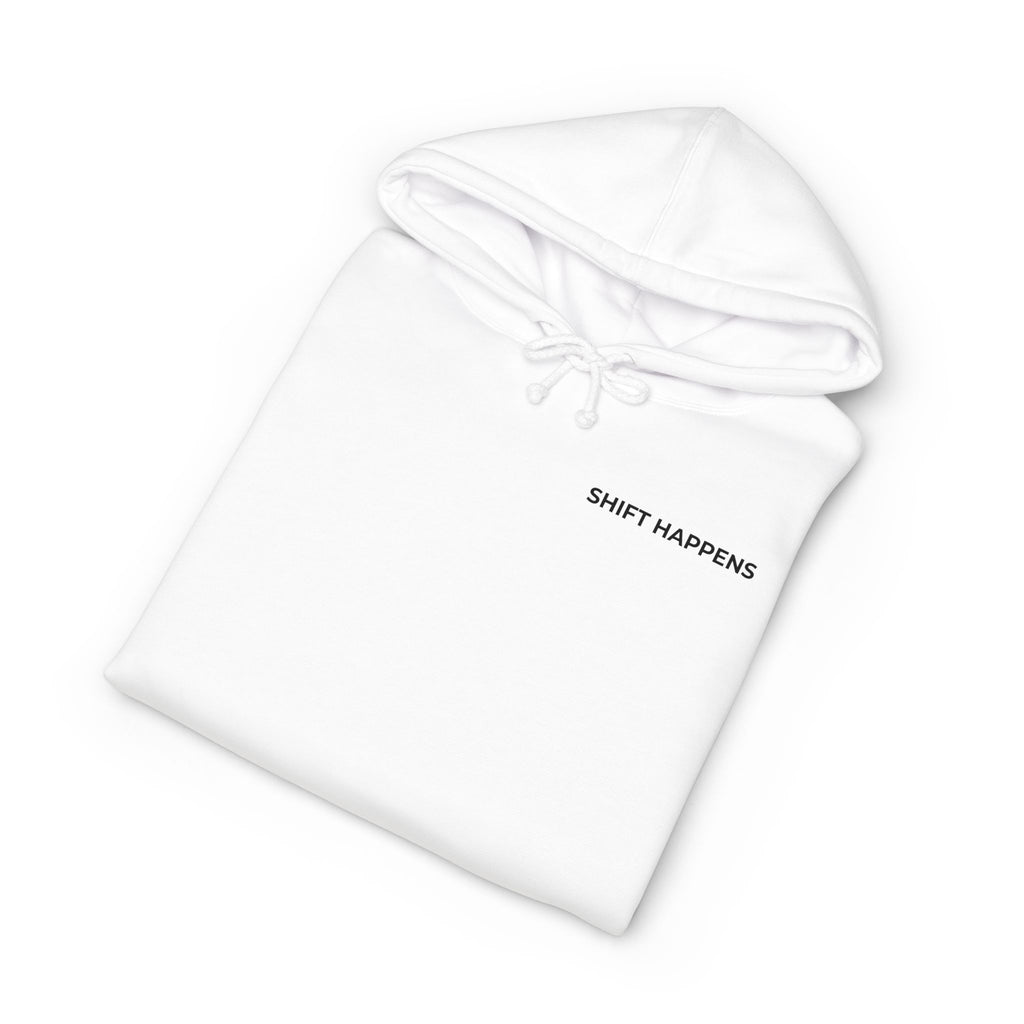 SHIFT HAPPENS: Minimal Left Chest Hoodie (Heavyweight Fleece)